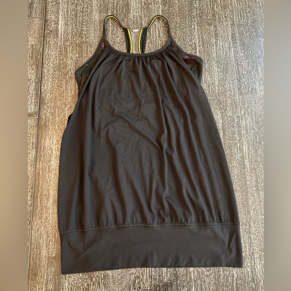 lululemon athletica Tops - Lululemon No Limits Tank in Black/Midnight Iris Multi